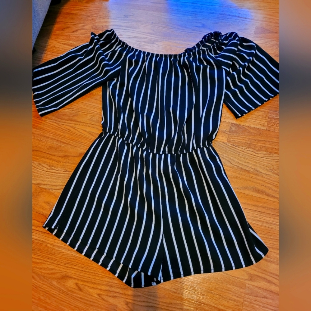 Black and White striped jumper